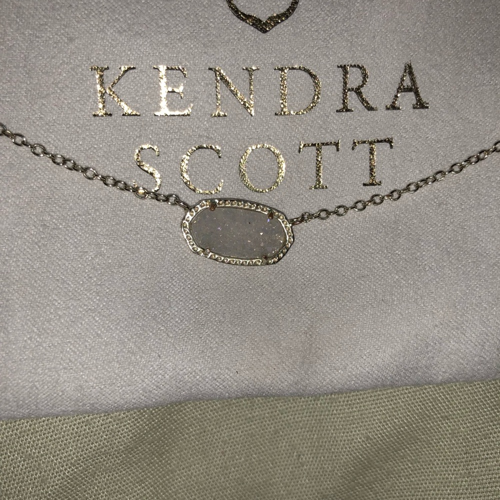 Kendra Scott White Druzy Necklace